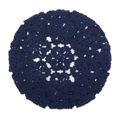 ZLYC Женщины Хлопок Slouchy Crochet Берет Ручной Работы Вырез Цветочные Шапочки Берет - 6