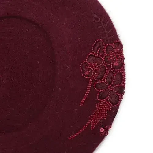 ZLYC Женская французская берета, двусторонняя вязаная теплая шапка для дам и девушек - 5