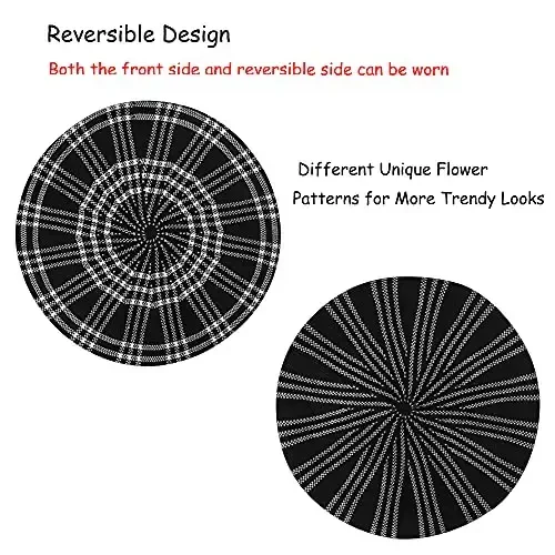 ZLYC Женский Французский Берет Двусторонний Вязаный Утепленный Теплая Шапка для Дам Девушек - 5