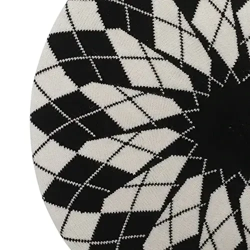 ZLYC Женский Французский Берет Перекидной Вязаный Утепленный Теплый Колпак для Дам Девушек - 7