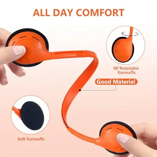ZNXZXP Kids Headphones Bulk for School Classroom 100 Pack On Ear Classroom Headphones for Kids Student Children Boys Girls 3.5mm Jack (10 Mixed Colors) - 3