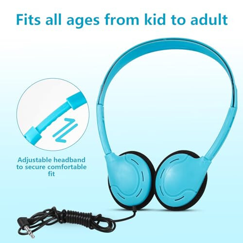 ZNXZXP Kids Headphones Bulk 20 Pack for School Classroom School Student Children Toddler Boys Girls Teen and Adult,Class Set of Headphones for Students Computer 3.5mm Jack (10 Multi Color) - 2