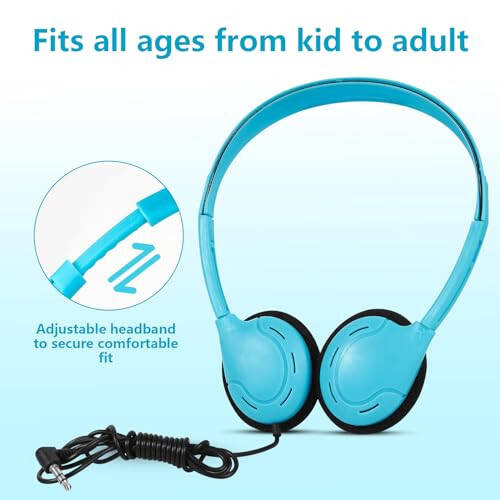 ZNXZXP Kids Headphones Bulk 20 Pack for School Classroom School Student Children Toddler Boys Girls Teen and Adult,Class Set of Headphones for Students Computer 3.5mm Jack (10 Multi Color) - 2