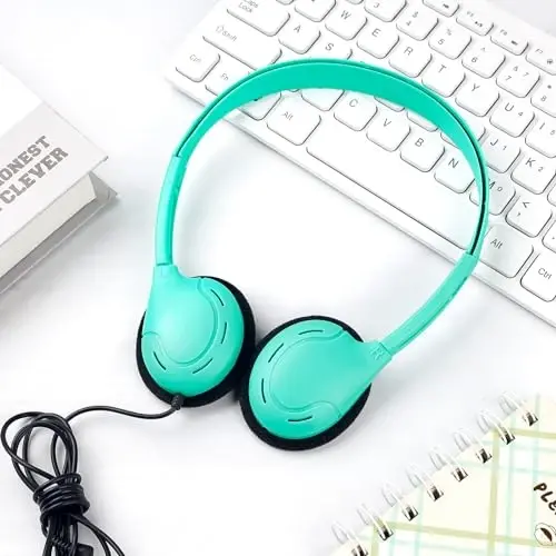 ZNXZXP Classroom Headphones Bulk 50 Pack for School,Wholesale Earphones Class Set of Headphones for Students Testing On Line Learning Adult 3.5mm Jack (10 Multi Color) - 4