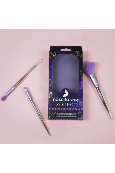 Zodiac 3 Piece Makeup Brush Set - 23