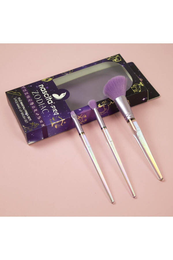 Zodiac 3 Piece Makeup Brush Set - 12
