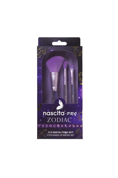 Zodiac 3 qismli bo'yanish cho'tkasi to'plami - 25