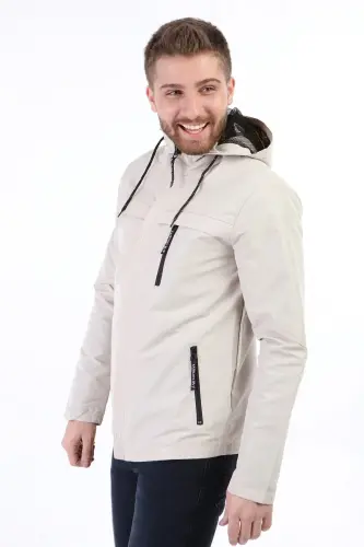 Зодиак Капюшон Непромокаемый Дождевик Бежевый-Бежевый - 3