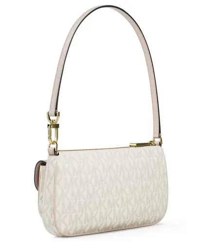 Zoe Small Convertible Slim Shoulder Handbag - Vanilla/Soft Pink - 3