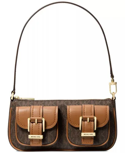 Zoe Small Convertible Shoulder Bag-Brown/ Acorn - Modazone