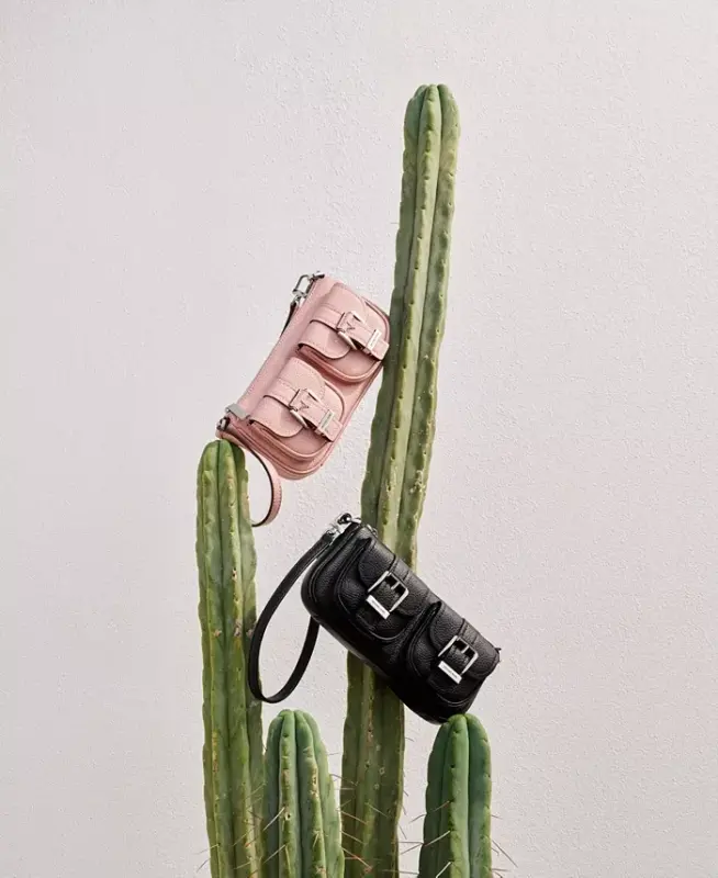 Zoe Small Charm Leather Convertible Shoulder Bag-Black - 4