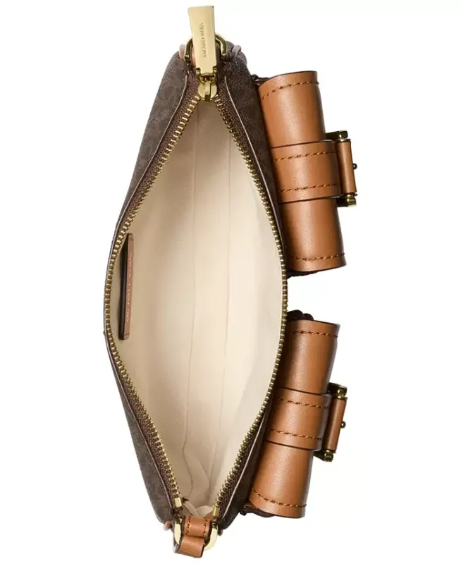 Zoe Small Convertible Shoulder Bag-Brown/ Acorn - 2