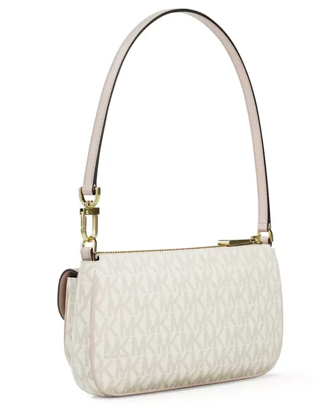 Zoe Small Convertible Slim Shoulder Handbag - Vanilla/Soft Pink - 3