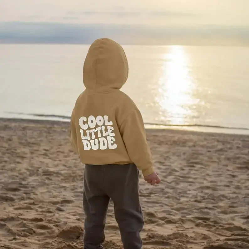 ZOELNIC Toddler Baby Boy Fall Winter Hooded Clothes Baby Boy Hoodie Tops Letter Printed Long Sleeve Sweatshirt - 4