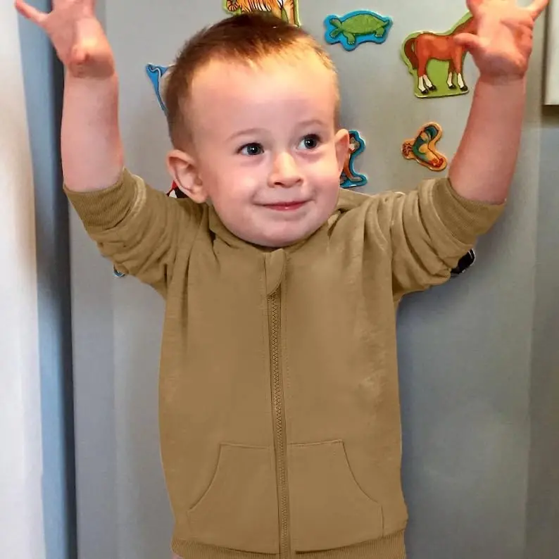 ZOELNIC Toddler Baby Boy Fall Winter Hooded Clothes Baby Boy Hoodie Tops Letter Printed Long Sleeve Sweatshirt - 5