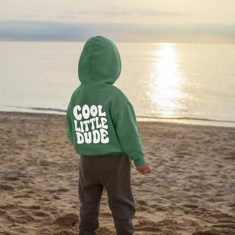 ZOELNIC Toddler Baby Boy Fall Winter Hooded Clothes Baby Boy Hoodie Tops Letter Printed Long Sleeve Sweatshirt - 2