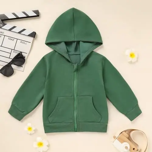 ZOELNIC Toddler Baby Boy Fall Winter Hooded Clothes Baby Boy Hoodie Tops Letter Printed Long Sleeve Sweatshirt - 6