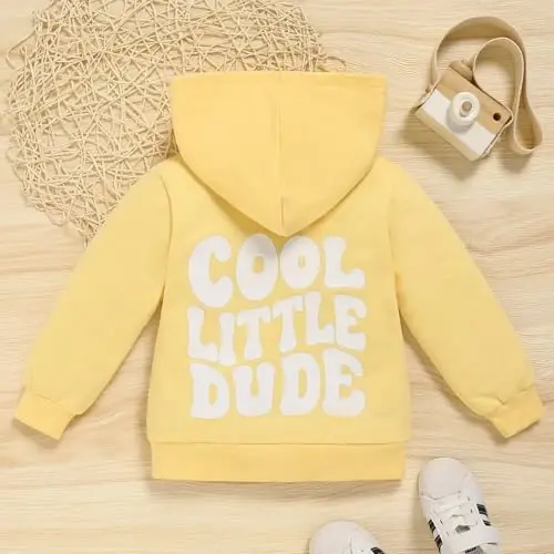 ZOELNIC Toddler Baby Boy Fall Winter Hooded Clothes Baby Boy Hoodie Tops Letter Printed Long Sleeve Sweatshirt - ZOELNIC (1)