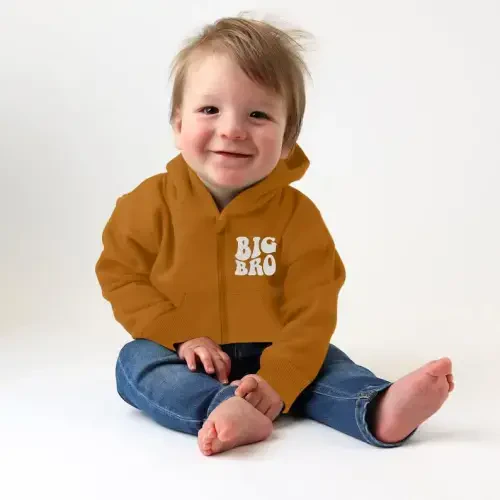ZOELNIC Toddler Baby Boy Fall Winter Hooded Clothes Baby Boy Hoodie Tops Letter Printed Long Sleeve Sweatshirt - 3