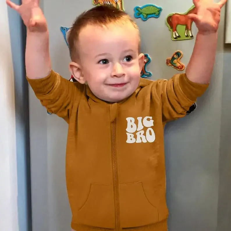 ZOELNIC Toddler Baby Boy Fall Winter Hooded Clothes Baby Boy Hoodie Tops Letter Printed Long Sleeve Sweatshirt - 5