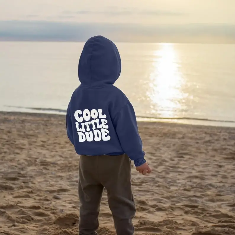 ZOELNIC Toddler Baby Boy Fall Winter Hooded Clothes Baby Boy Hoodie Tops Letter Printed Long Sleeve Sweatshirt - 2