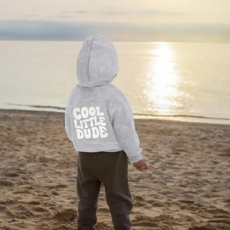 ZOELNIC Toddler Baby Boy Fall Winter Hooded Clothes Baby Boy Hoodie Tops Letter Printed Long Sleeve Sweatshirt - 2