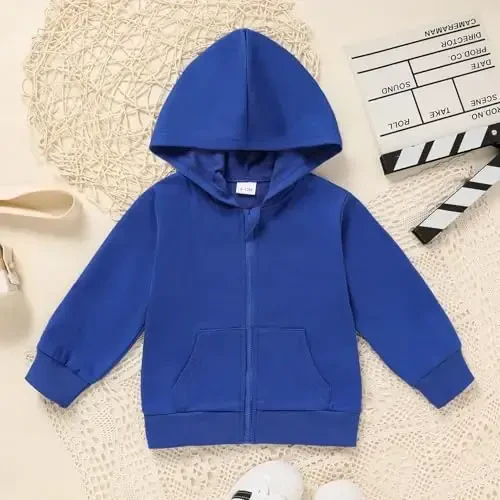 ZOELNIC Toddler Baby Boy Fall Winter Hooded Clothes Baby Boy Hoodie Tops Letter Printed Long Sleeve Sweatshirt - 6