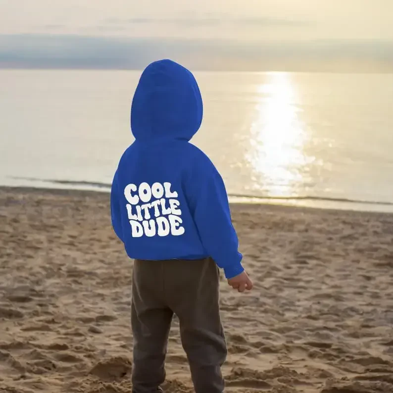 ZOELNIC Toddler Baby Boy Fall Winter Hooded Clothes Baby Boy Hoodie Tops Letter Printed Long Sleeve Sweatshirt - 2