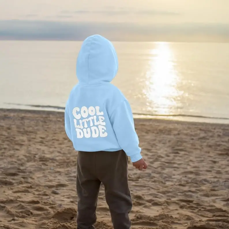 ZOELNIC Toddler Baby Boy Fall Winter Hooded Clothes Baby Boy Hoodie Tops Letter Printed Long Sleeve Sweatshirt - 2