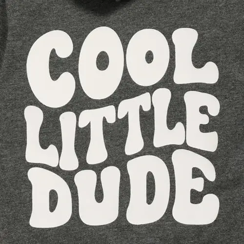 ZOELNIC Toddler Baby Boy Fall Winter Hooded Clothes Baby Boy Hoodie Tops Letter Printed Long Sleeve Sweatshirt - 4