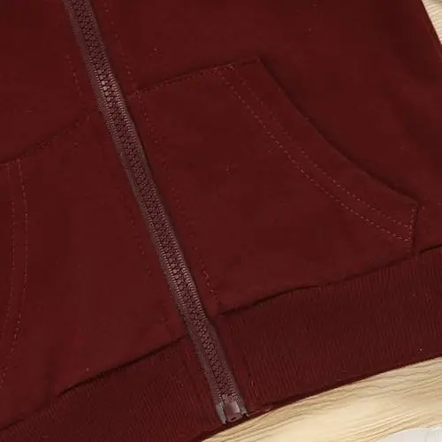 ZOELNIC Toddler Baby Boy Fall Winter Hooded Clothes Baby Boy Hoodie Tops Letter Printed Long Sleeve Sweatshirt - 6