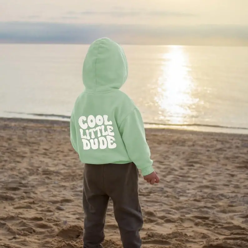 ZOELNIC Toddler Baby Boy Fall Winter Hooded Clothes Baby Boy Hoodie Tops Letter Printed Long Sleeve Sweatshirt - 2