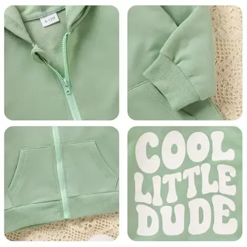 ZOELNIC Toddler Baby Boy Fall Winter Hooded Clothes Baby Boy Hoodie Tops Letter Printed Long Sleeve Sweatshirt - 5