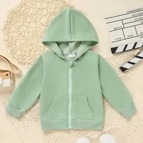 ZOELNIC Toddler Baby Boy Fall Winter Hooded Clothes Baby Boy Hoodie Tops Letter Printed Long Sleeve Sweatshirt - 6