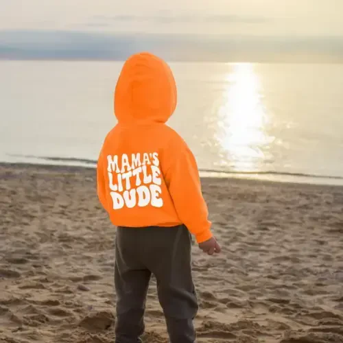 ZOELNIC Toddler Baby Boy Fall Winter Hooded Clothes Baby Boy Hoodie Tops Letter Printed Long Sleeve Sweatshirt - 4