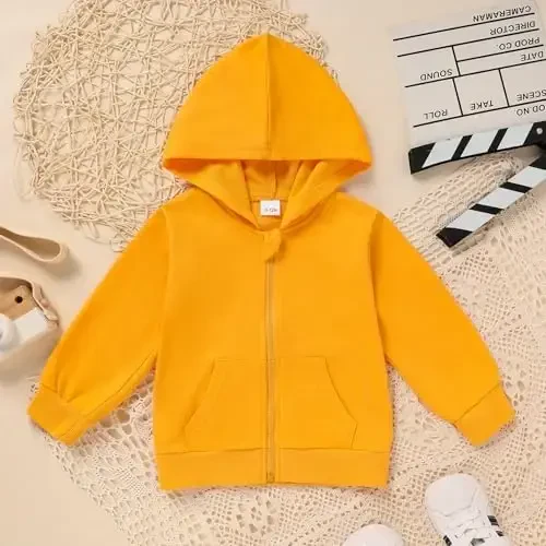 ZOELNIC Toddler Baby Boy Fall Winter Hooded Clothes Baby Boy Hoodie Tops Letter Printed Long Sleeve Sweatshirt - 6