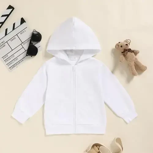 ZOELNIC Toddler Baby Boy Fall Winter Hooded Clothes Baby Boy Hoodie Tops Letter Printed Long Sleeve Sweatshirt - 6