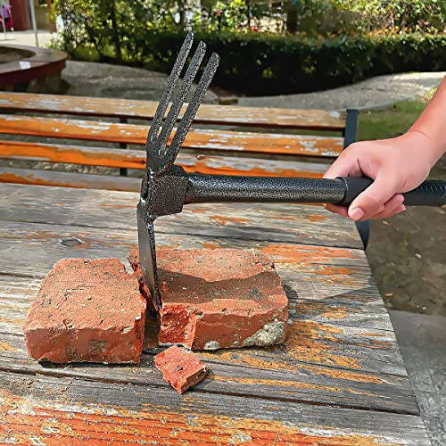 ZOG Garden Big Hand Digger and Hoe Combo Bog'i, Og'ir Vazifali Qo'l Tuprog'i Ishlovchi Asbob, Bog' Küreği, Kultuvator, Sirpanmaydigan Tutqich va Zangga Chidamli Bosh, Ideal Ikki Boshli Begona O'tlarni Olib Tashlash Asbobidir. (Katta) - 3