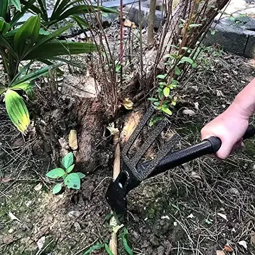 ZOG Garden Small Hand Digger and Hoe Combo Garden Tool,Garden Hoe and Cultivato,Dual Headed Weeding Tool,Hand Tiller is Bend Proof,Non-Slip Handle & Anti-Rust Head (Small-1) - 2