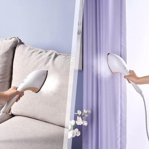 ZOKEZ Handheld Steamer for Clothes, 1500W Extra Large Soleplate, 330ml Detachable Tank, 2-in-1 Horizontal & Vertical Use, Fabric Wrinkles Remover, No Water Leak and Auto-Off - 4