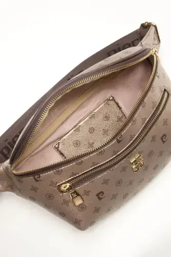 Золотая Женская Поясная Сумка с Монограммой 05PO22Y1542-Золотая Монограмма - 4