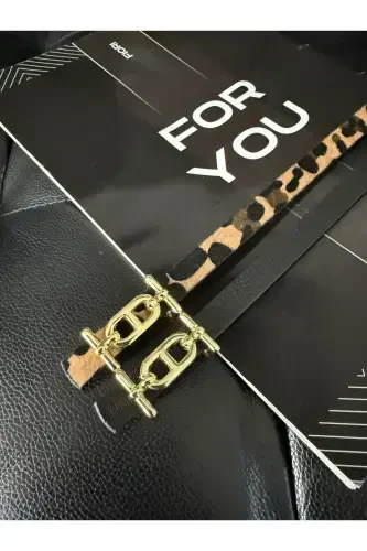 Золотой Тонкий Ремень с Пряжкой, Ремень для Брюк, Ремень для Рубашки, Ремень для Пиджака-Черный - 2