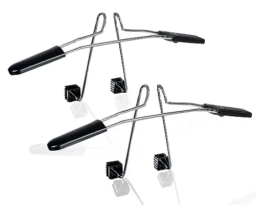 ZONETECH Chrome Headrest Car Zone Tech Chrome Headrest Car Hanger 1 Pack– Premium Quality Clothes Holder Jacket Suit Coat Hanger with Headrest Restraint Rodhanger - 1