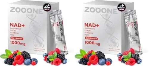zooone- NAD+ Supplement 30pcs, Premium Nicotinamide Riboside & Resveratrol, DNA Repair & Healthy Aging， Advanced NAD Supplement for Men & Women, Boosts Cellular Energy. (Pack of 2) - 1
