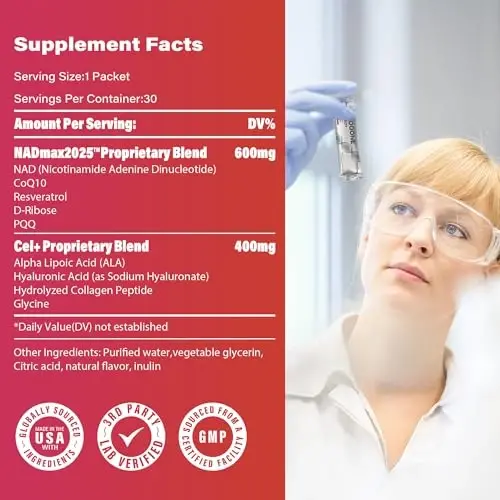 zooone- NAD+ Supplement 30pcs, Premium Nicotinamide Riboside & Resveratrol, DNA Repair & Healthy Aging， Advanced NAD Supplement for Men & Women, Boosts Cellular Energy. - ZOOONE (1)