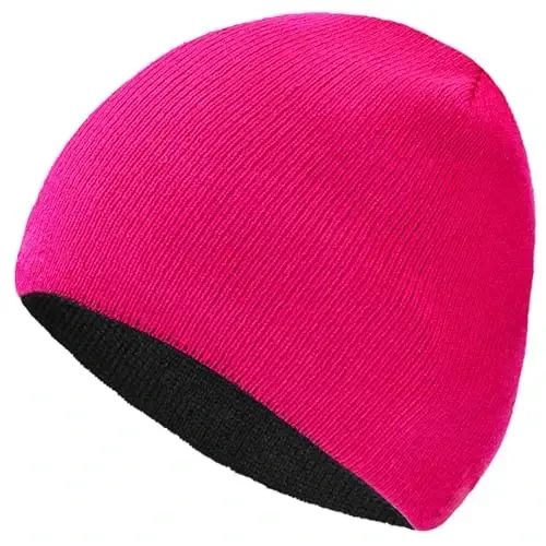 ZOORON 1 & 2 Pack Unisex Beanie for Men Women Reversible Winter Beanies Hat Knit Warm Plain Skull Cap Daily Beanie Hat - 1