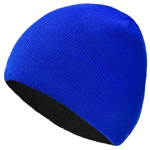 ZOORON 1 & 2 Pack Unisex Beanie for Men Women Reversible Winter Beanies Hat Knit Warm Plain Skull Cap Daily Beanie Hat - ZOORON