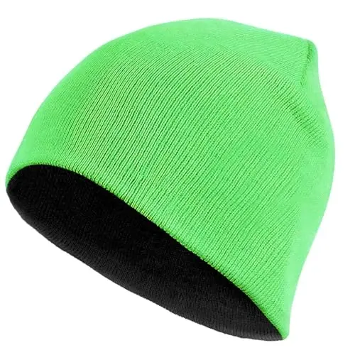 ZOORON 1 & 2 Pack Unisex Beanie for Men Women Reversible Winter Beanies Hat Knit Warm Plain Skull Cap Daily Beanie Hat - ZOORON (1)