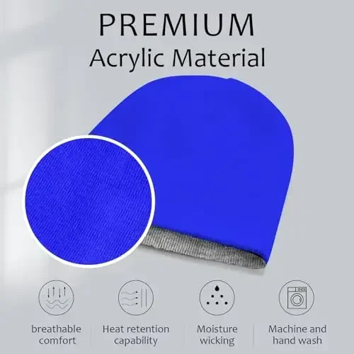 ZOORON 1 & 2 Pack Unisex Erkaklar Ayollar uchun Beanie Qaytariladigan Qishki Beanie Shlyapa Trikotajli Issiq Oddiy череп Cap Kundalik Beanie Shlyapa - ZOORON (1)