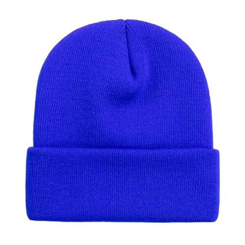 ZOORON 1 & 2 Packs Beanie for Men Women Warm Winter Hats Acrylic Knit Cuffed Beanie Cap Unisex - 1